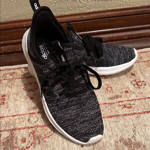 Adidas athletic shoes.